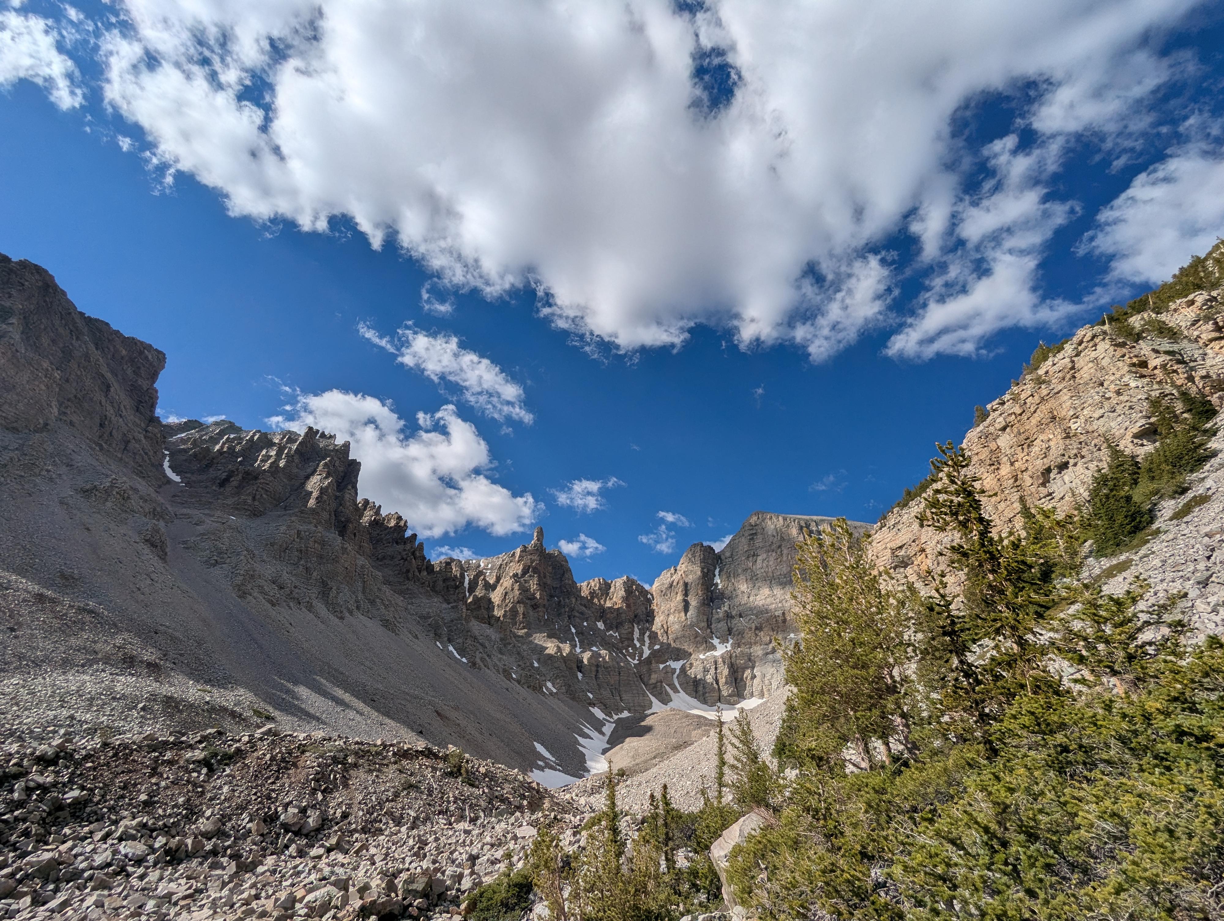 Wheeler Peak at the end of the valley