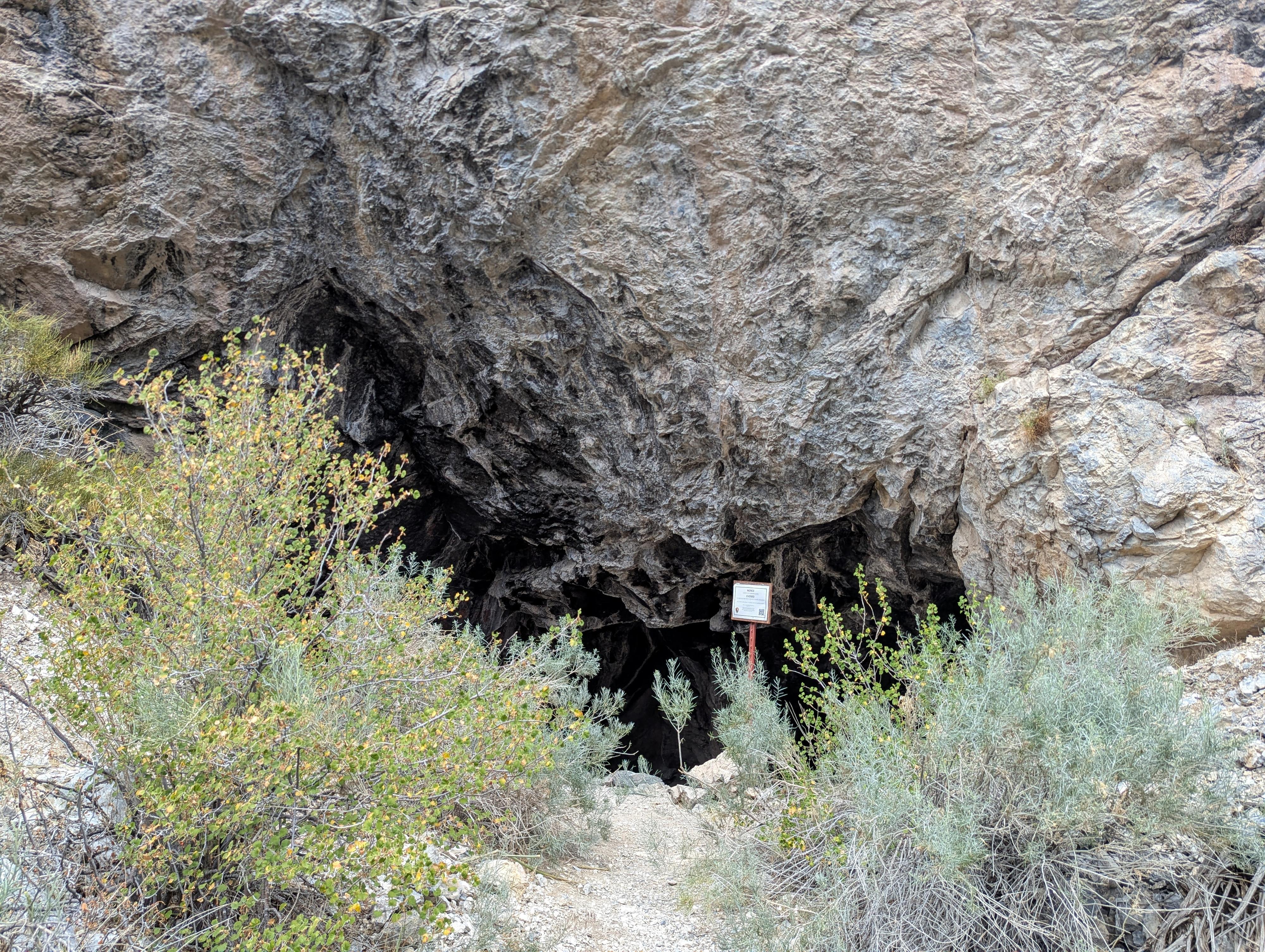 Lower Pictograph Cave from the road. 