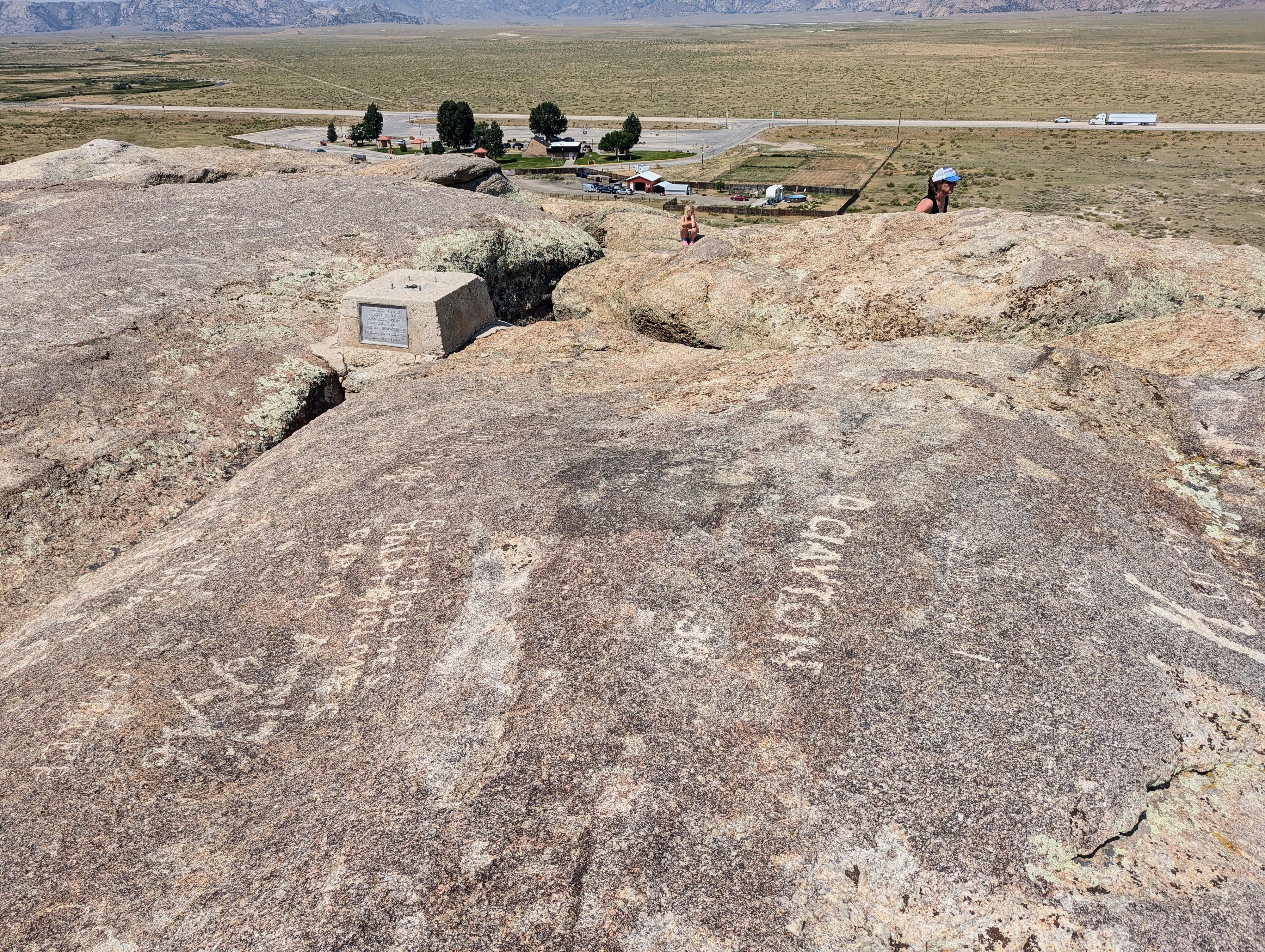 View at the top, notice all the carved names. 