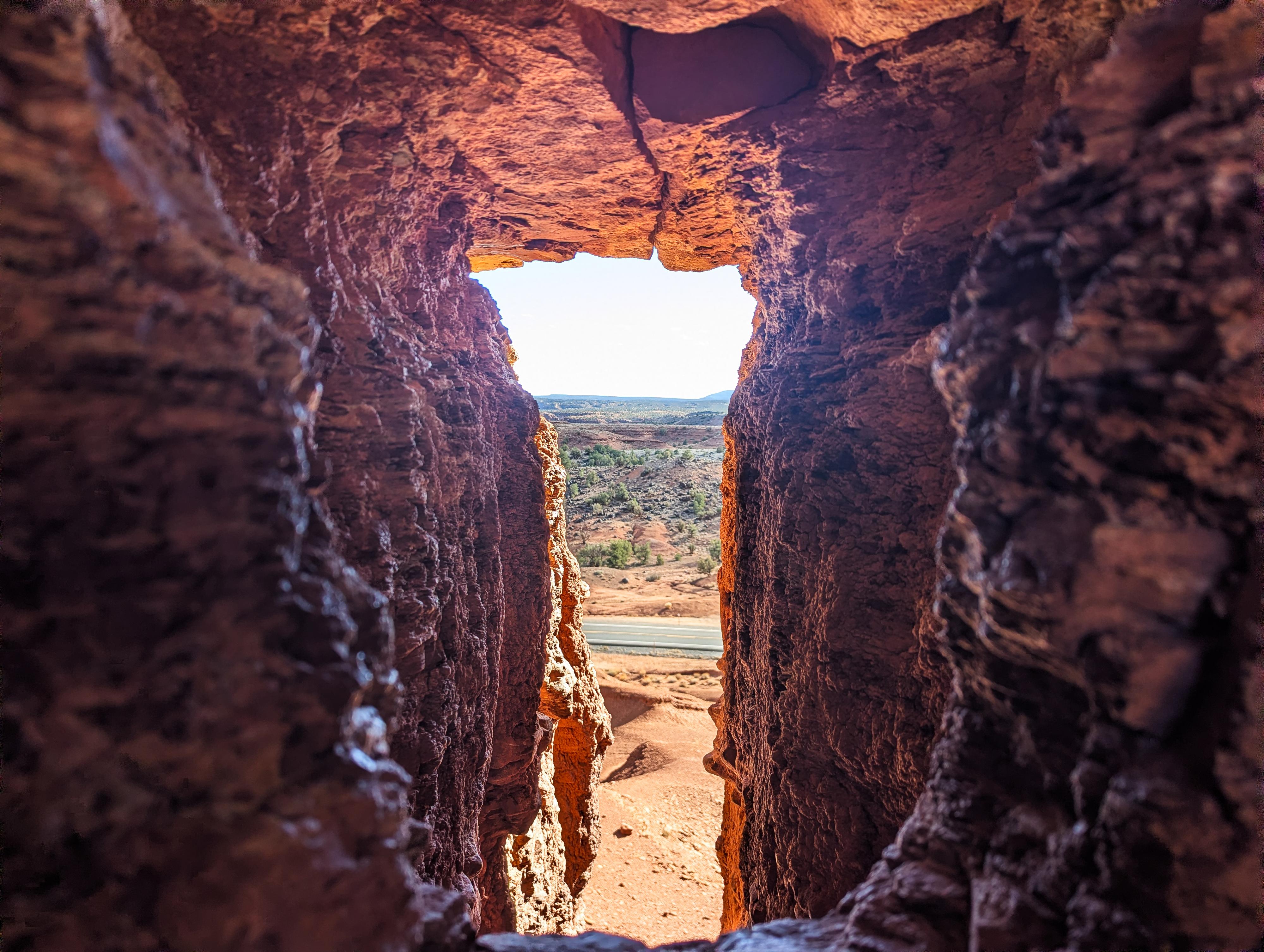 Looking through Twin Rocks