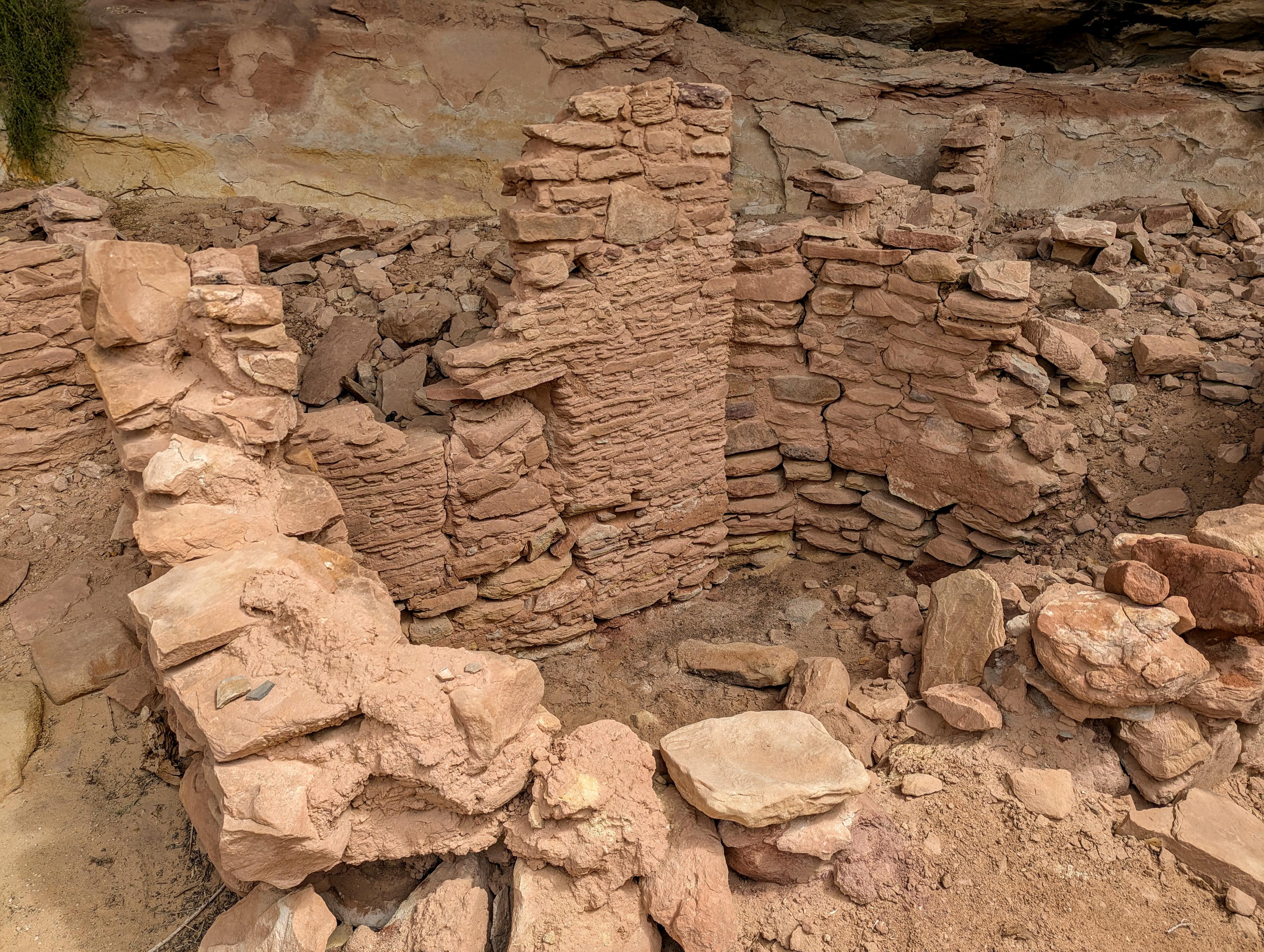 A close-up of part of the ruins at 106.7 Mile Ruin
