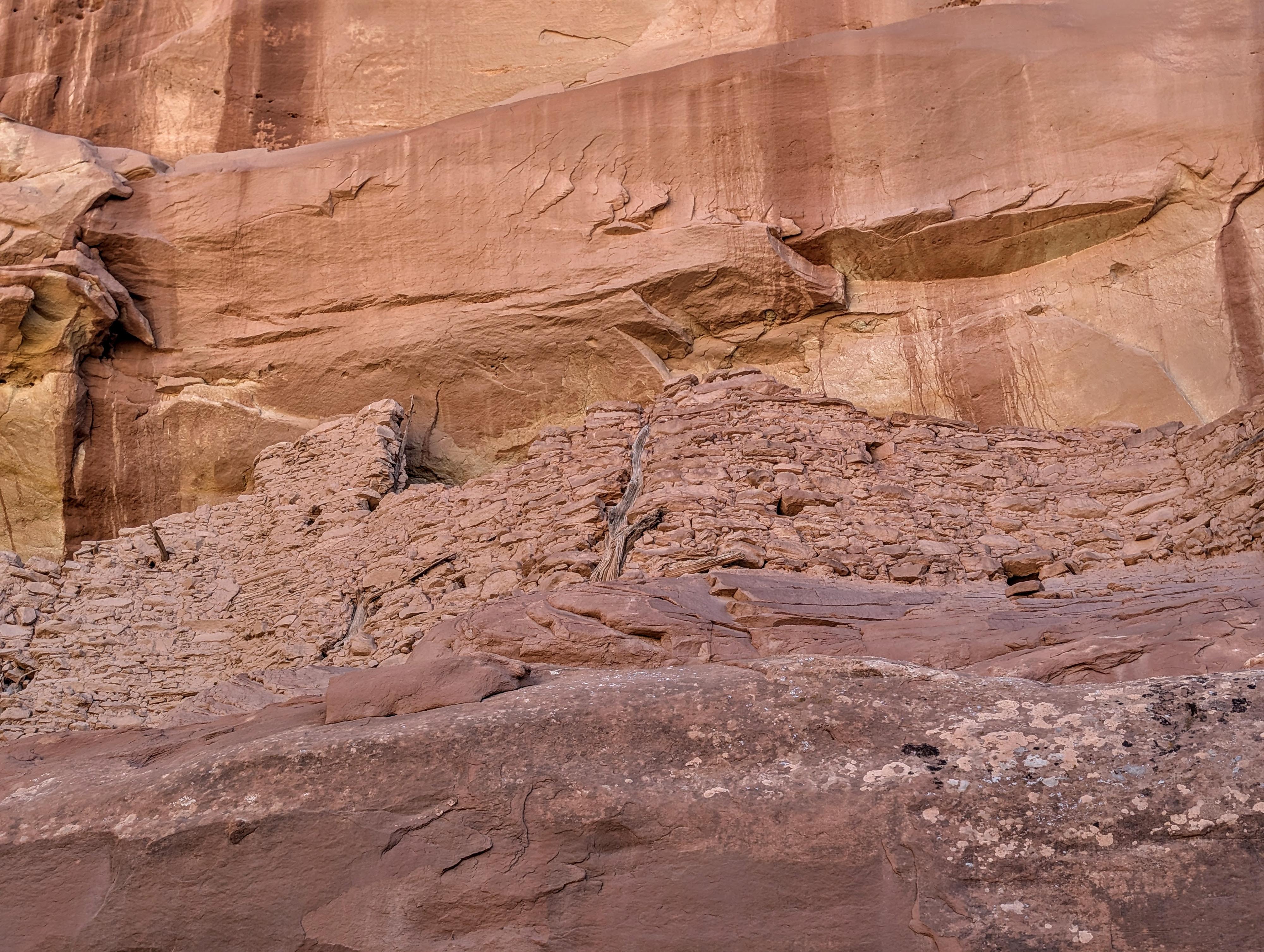 The Juniper Tree Ruin from below. Afternoon light would be better!