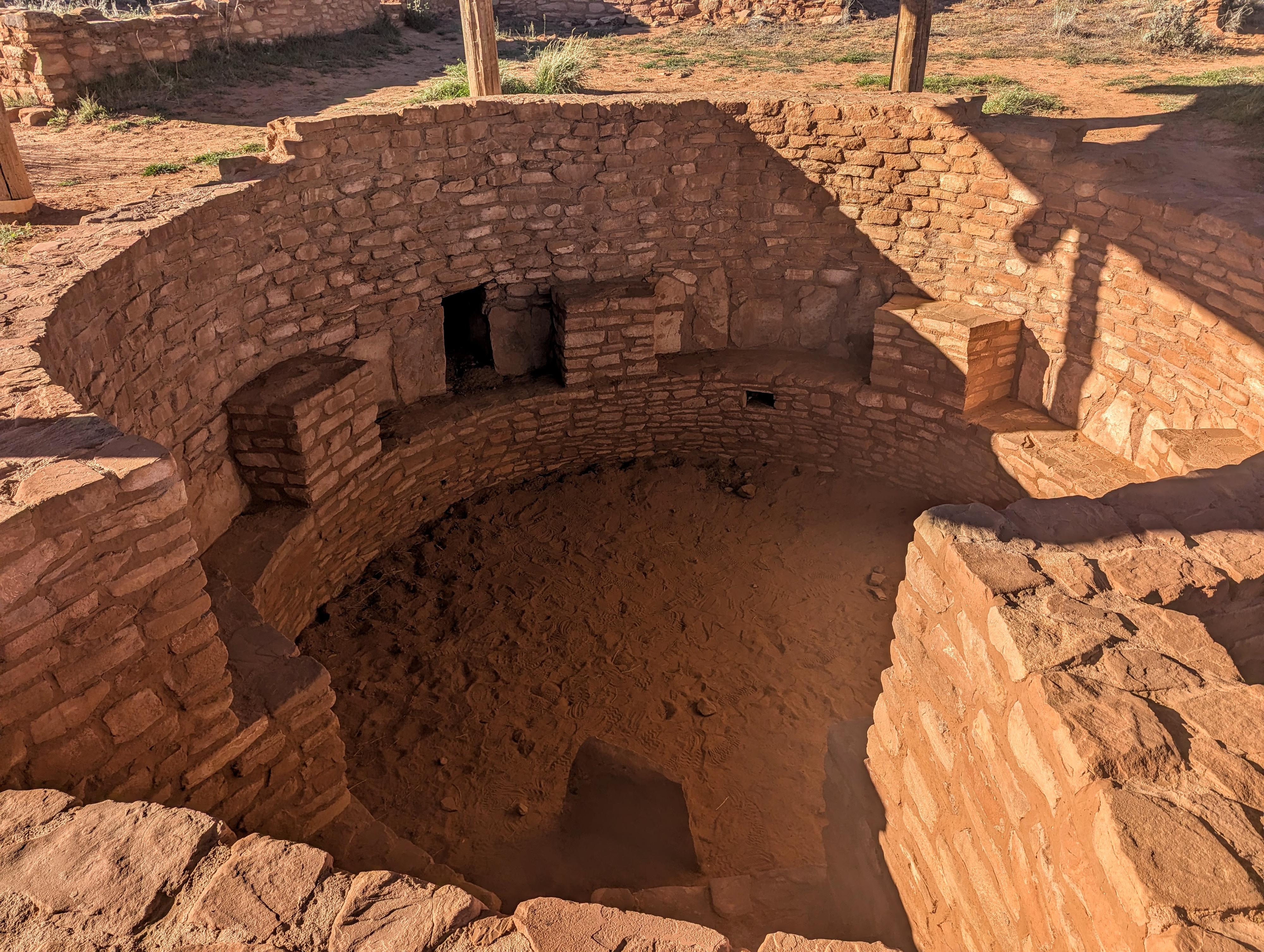 The kiva at the Mule Canyon site. 