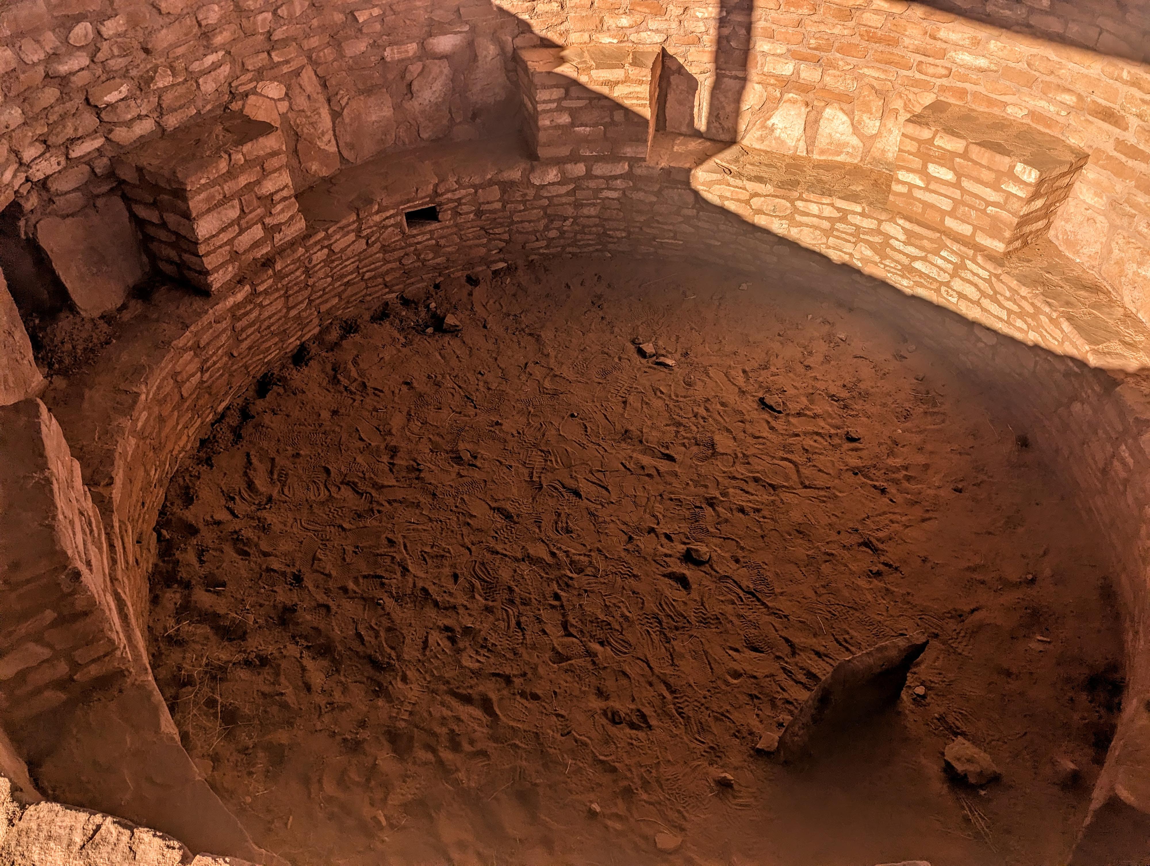 The kiva at the Mule Canyon site. 