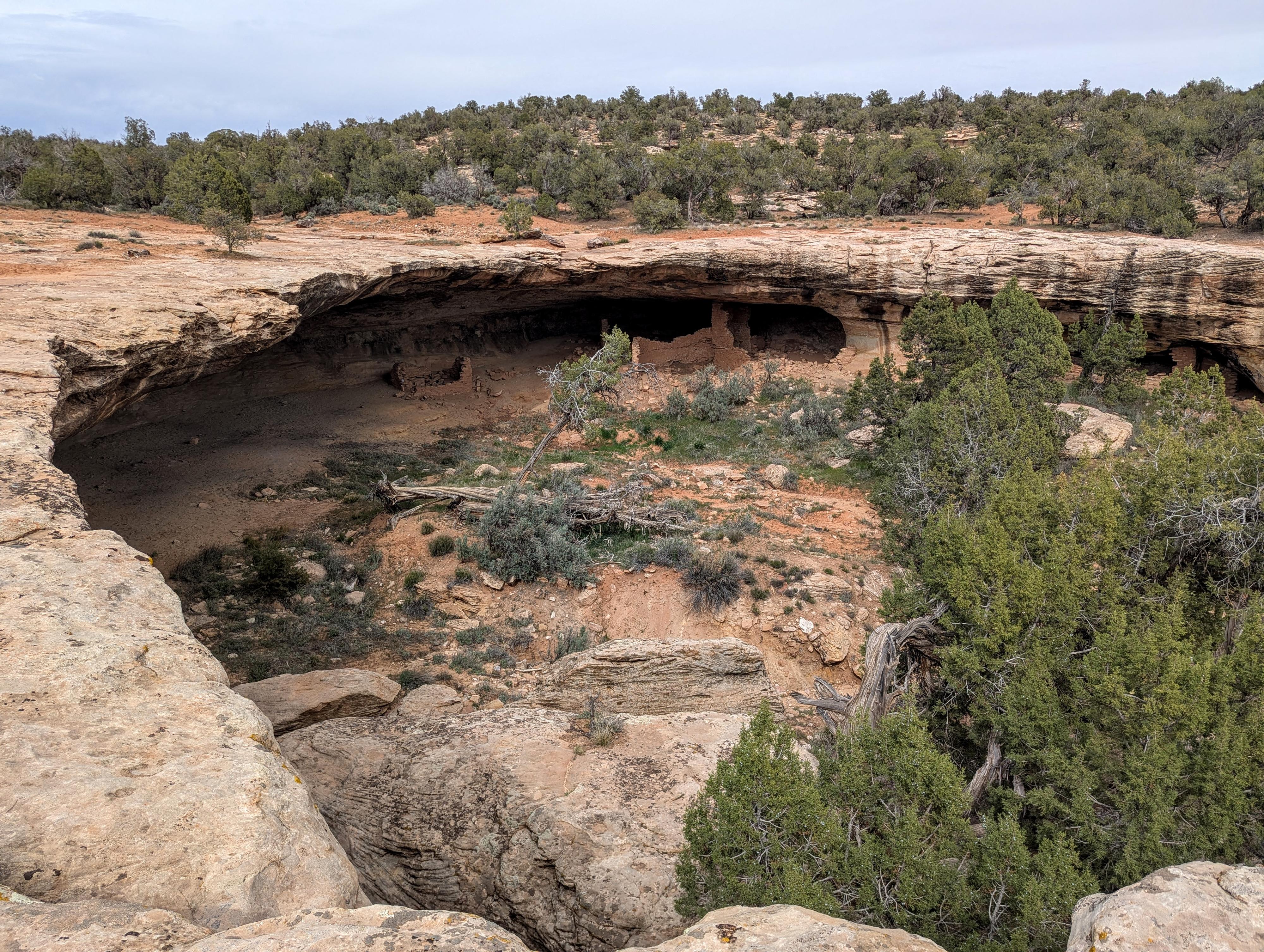 Spirit Cave Ruins near Blanding from the rim. 