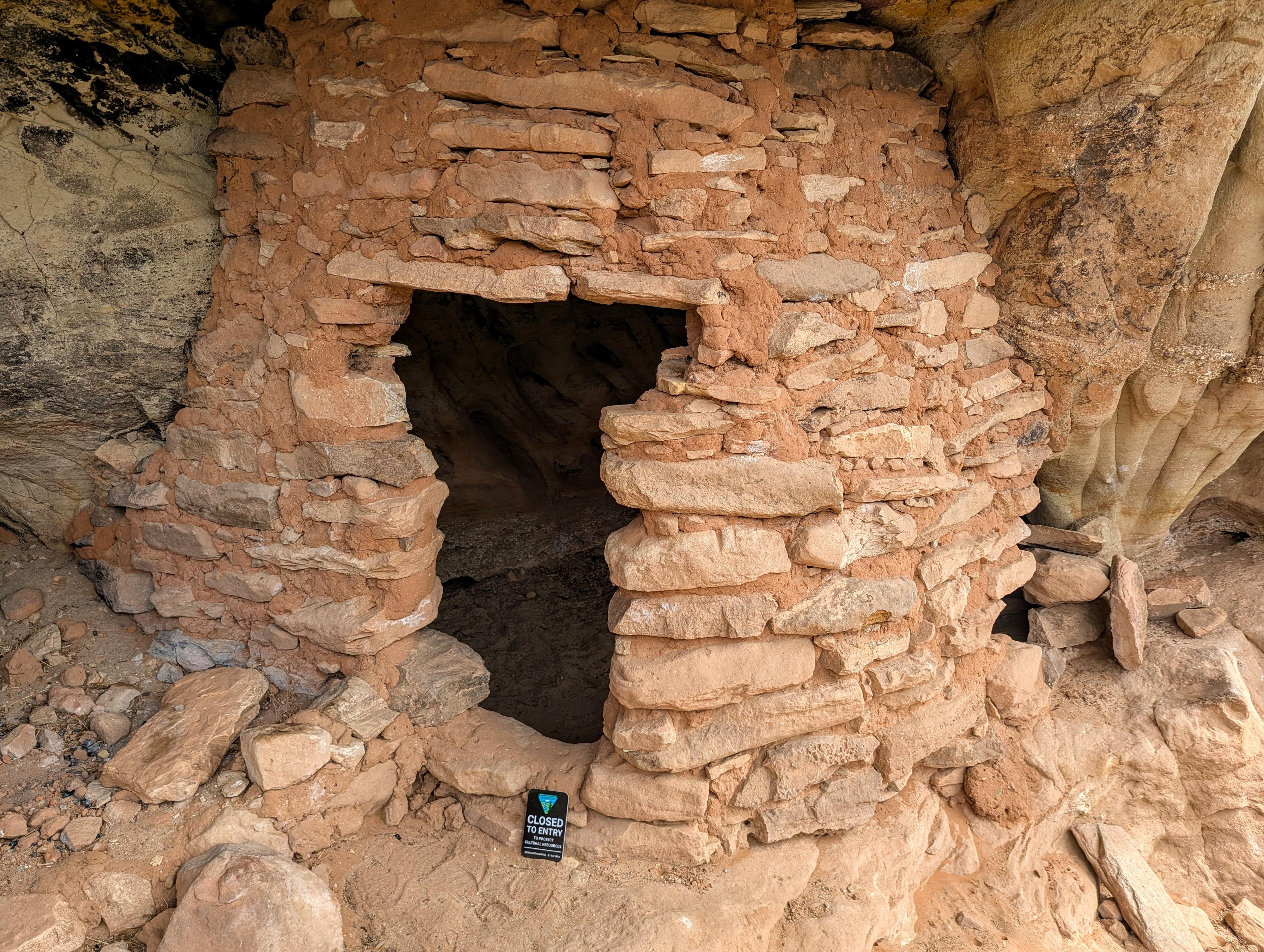 A well preserved granary at Spirit Cave
