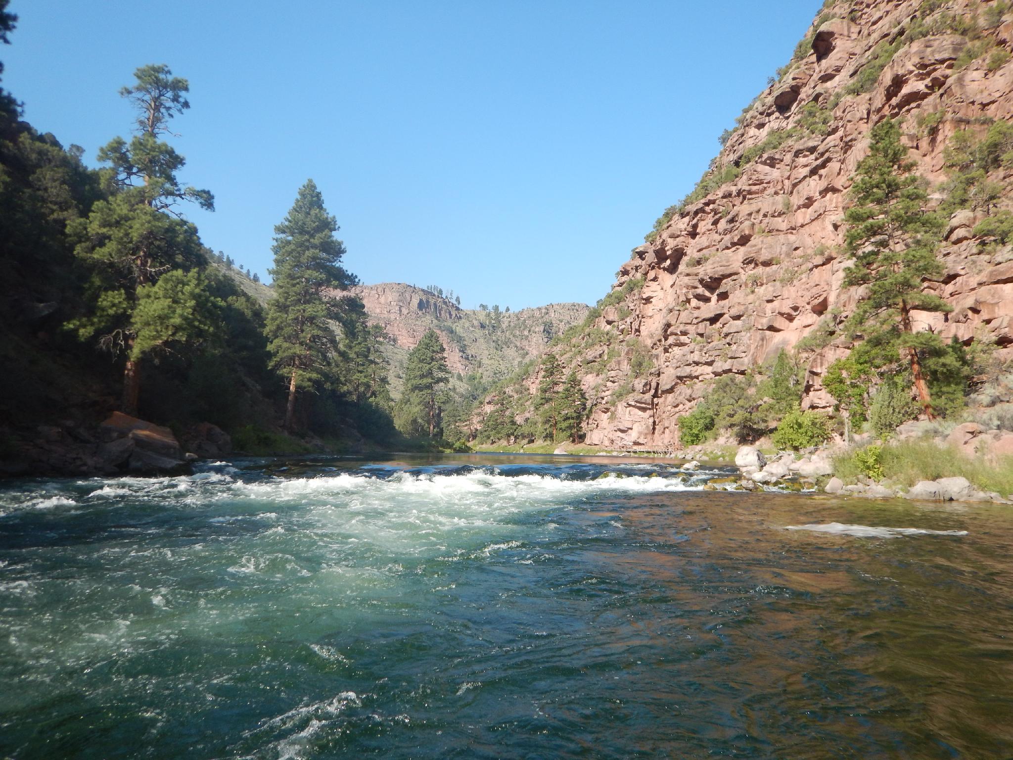 One of the small rapids in Red Canyon Green River Flaming