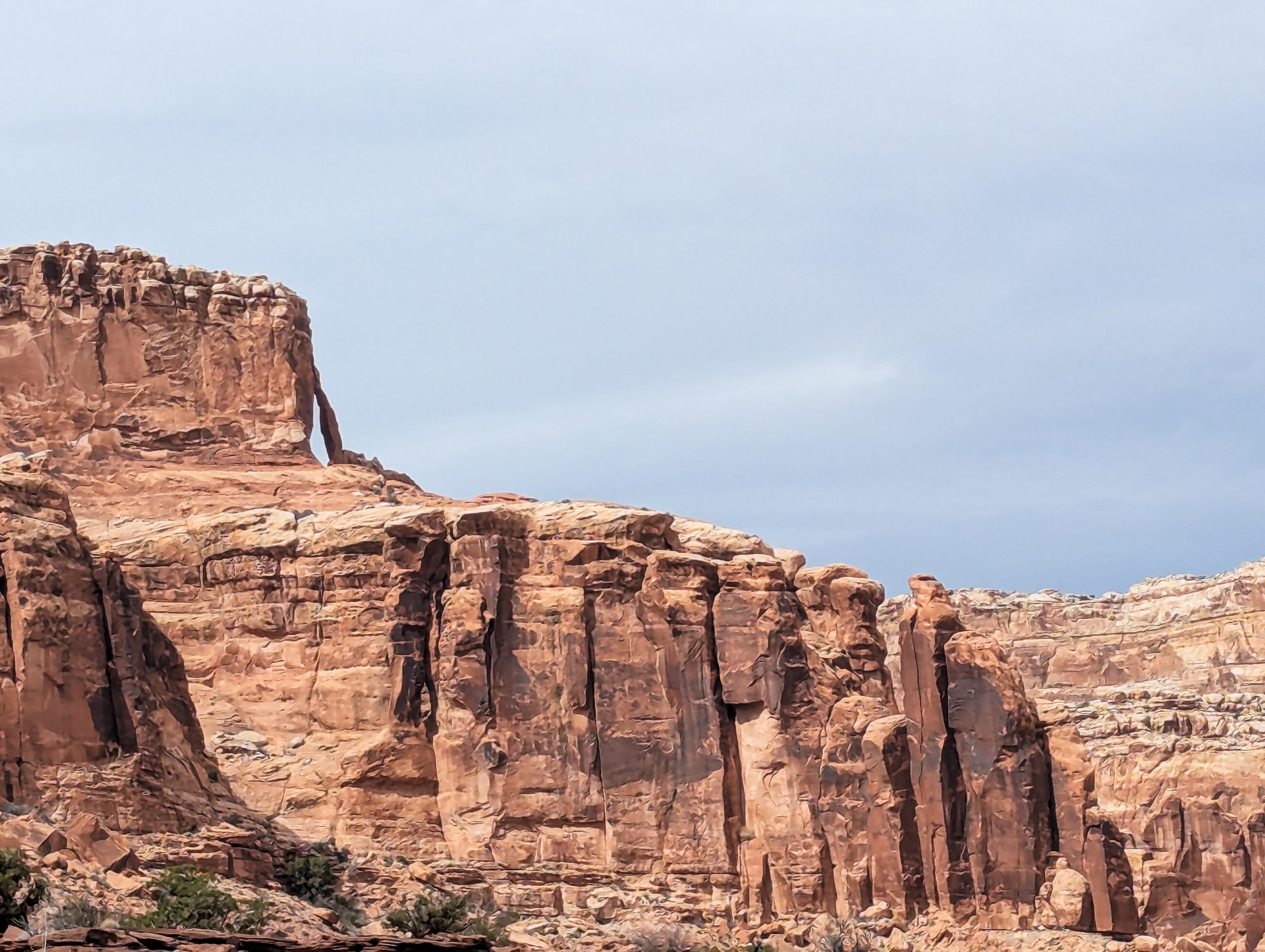 Delicate arch high in the distance