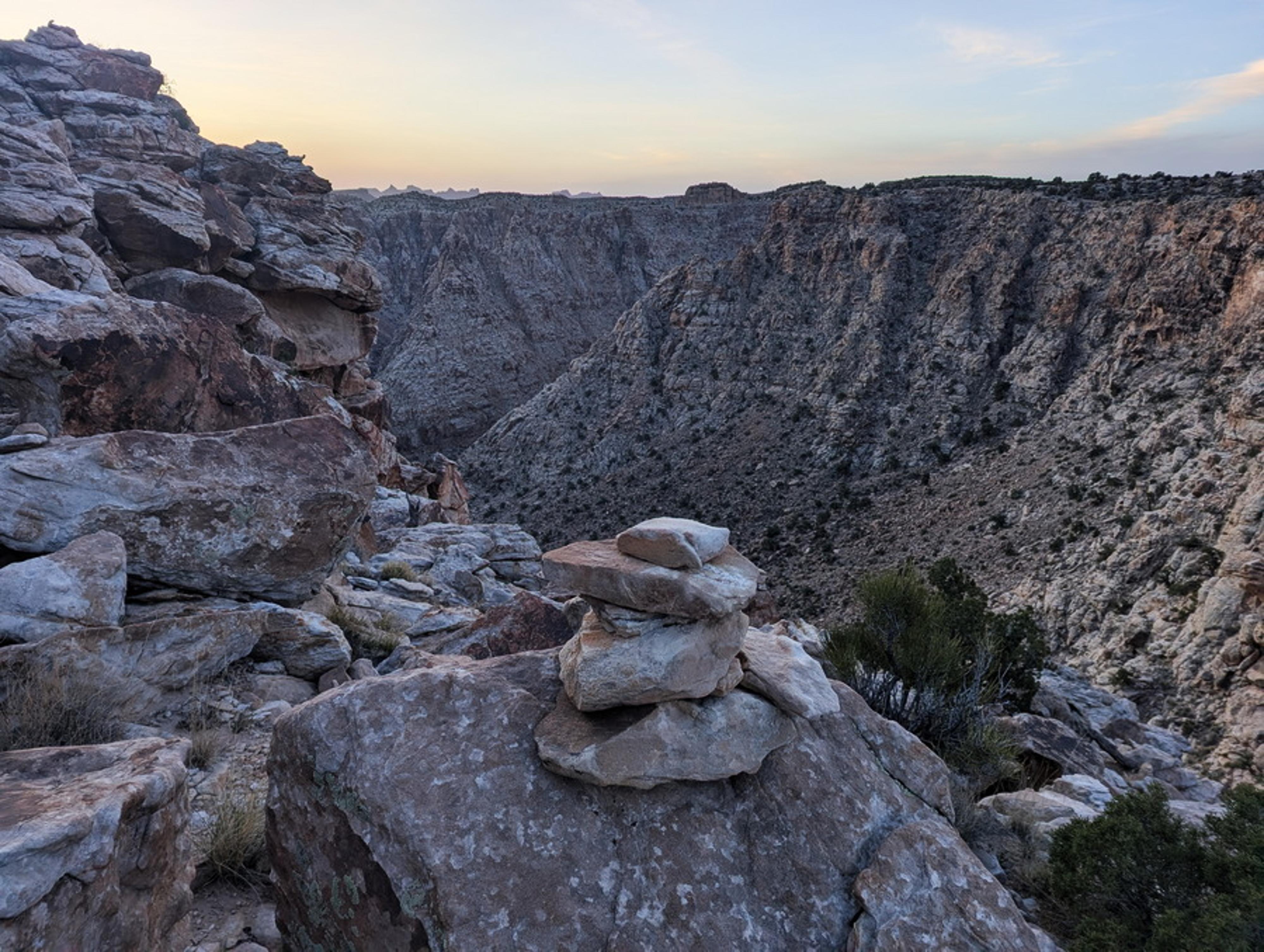 The top of the cattle trail down. 