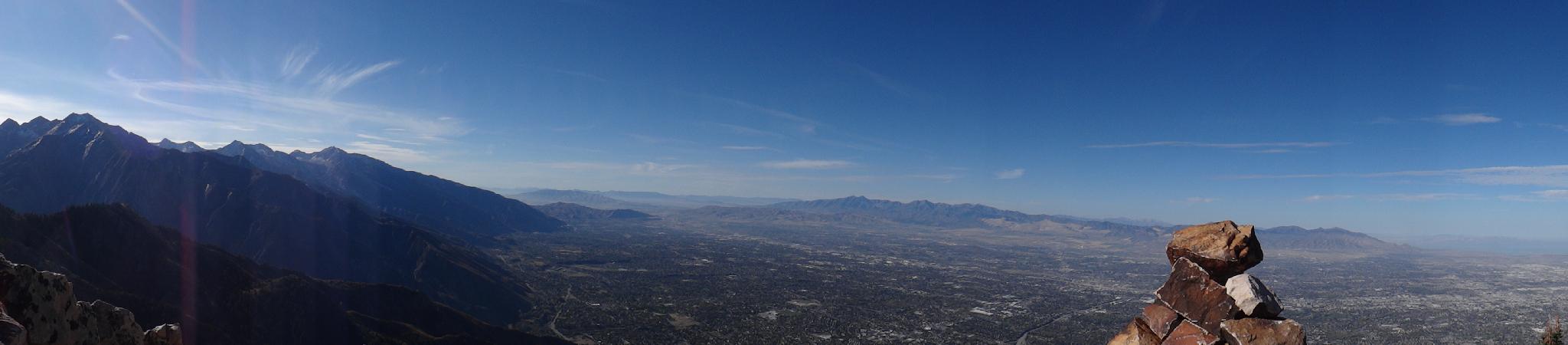 Panorama to the south from the summit.