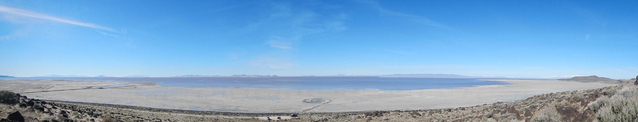 A panorama of the spiral jetty.