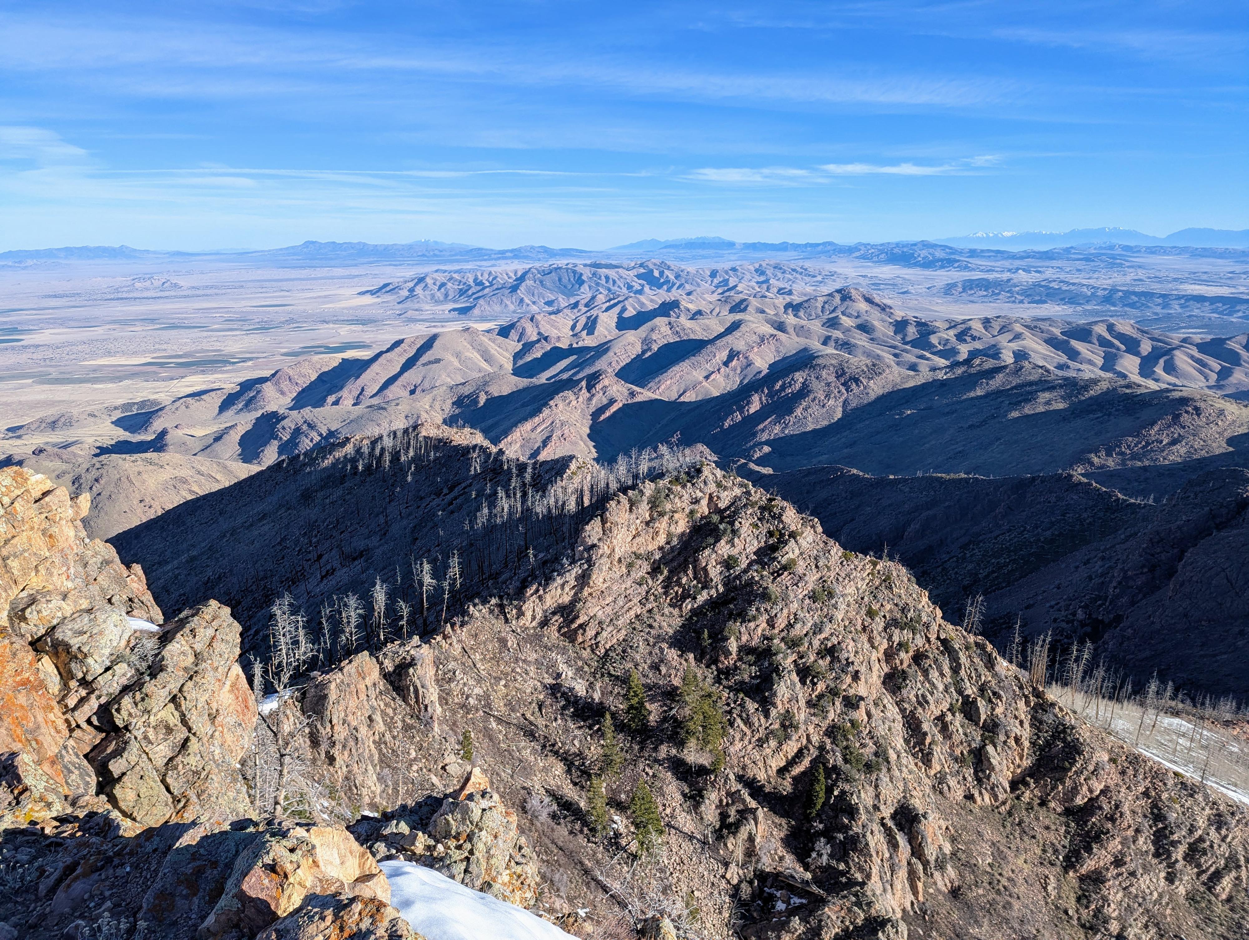 Looking north from the summit. 