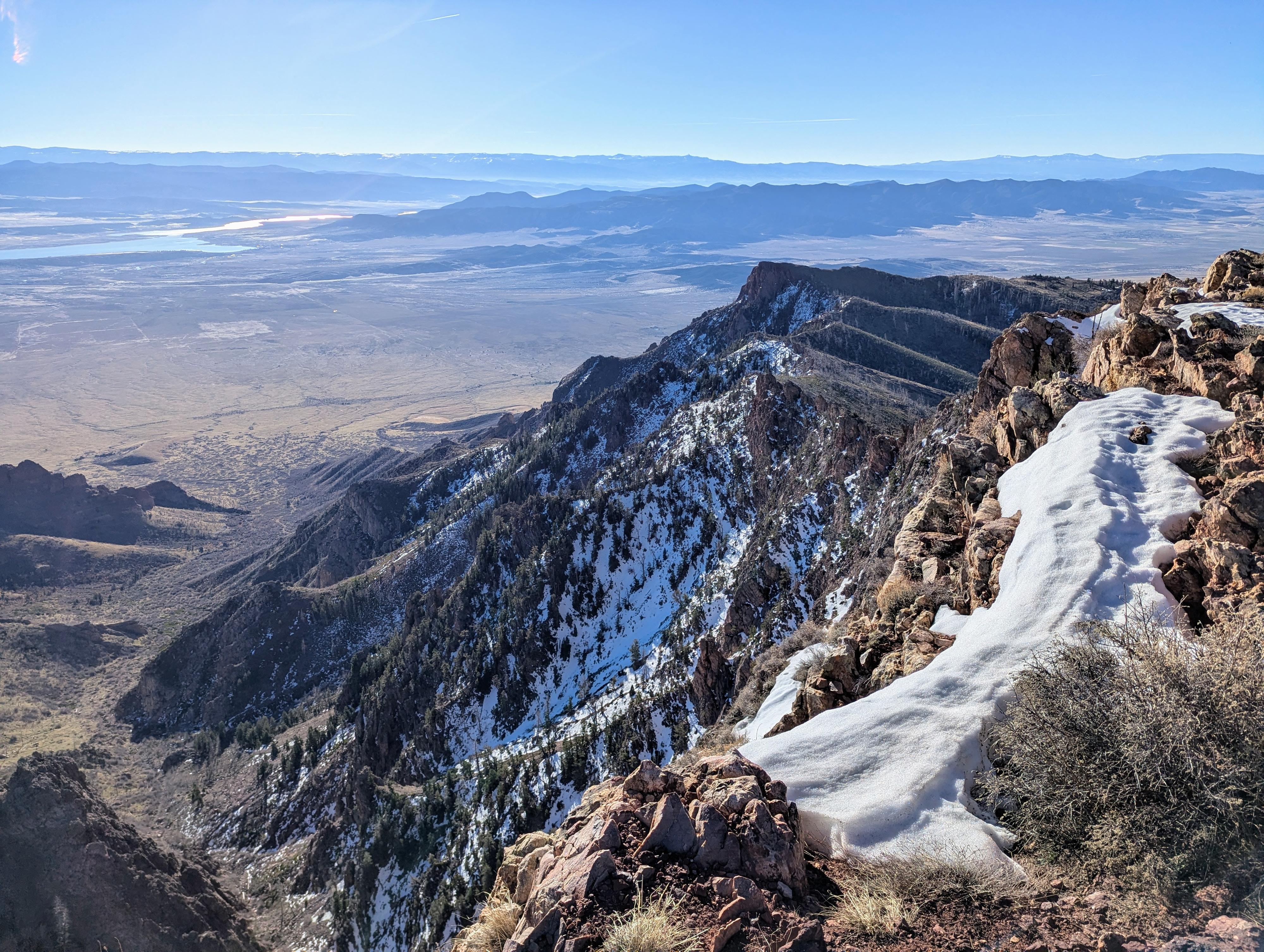 Looking east from the summit of Fool Creek Peak on a very mild mid-March day. 