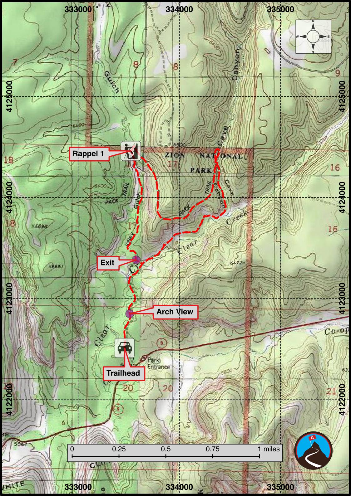 bogley canyoneering map