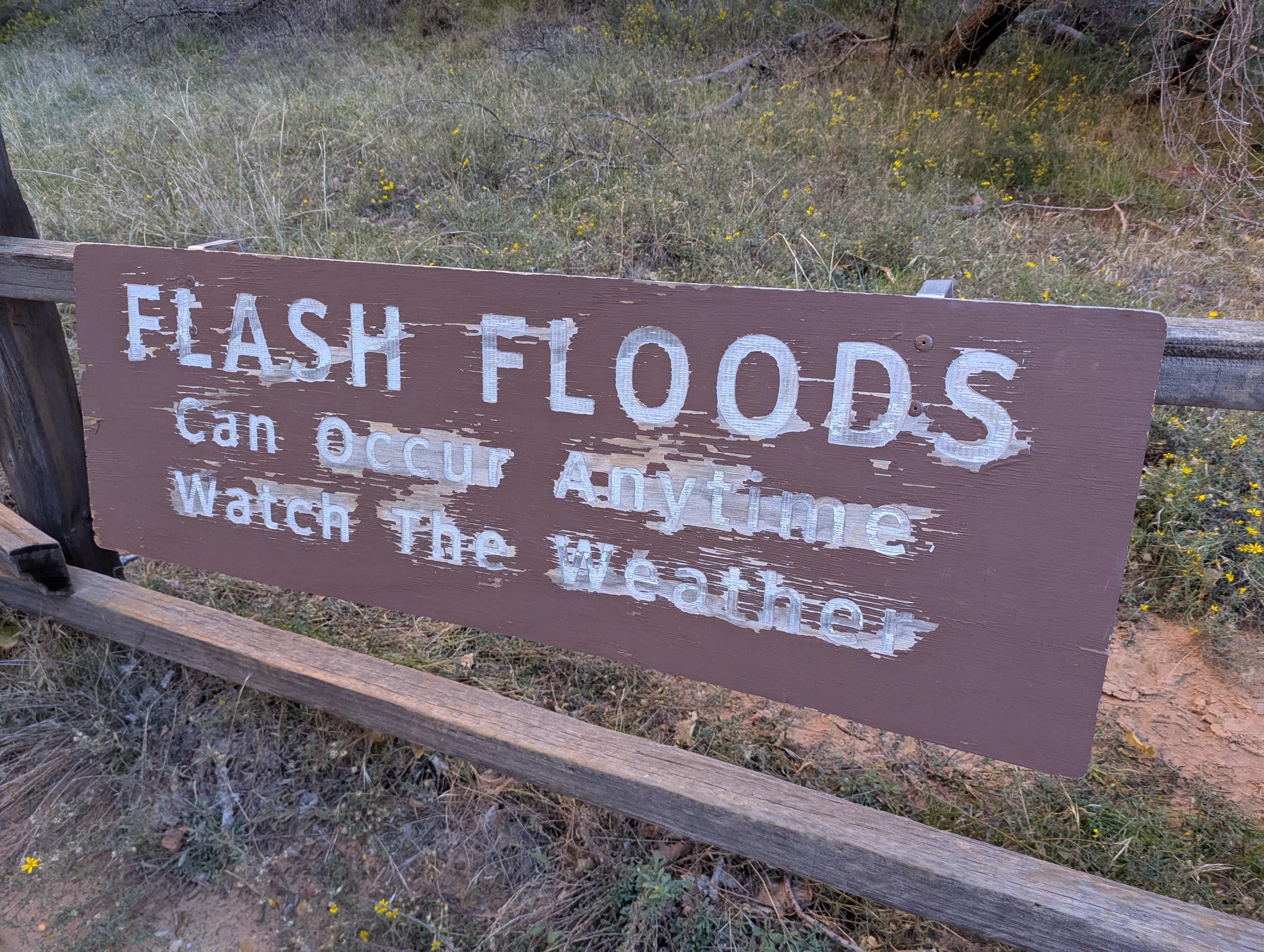 Flash floods can occur at anytime!