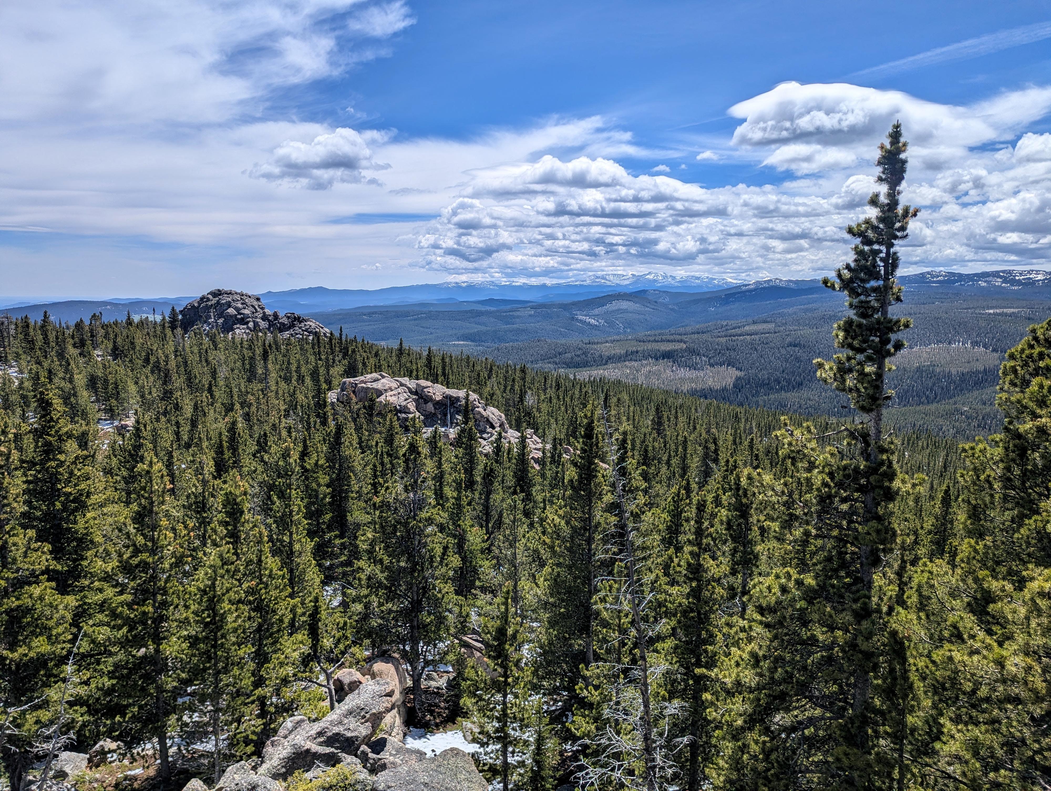 Views of Cloud Peak in the distance to the south en route. 