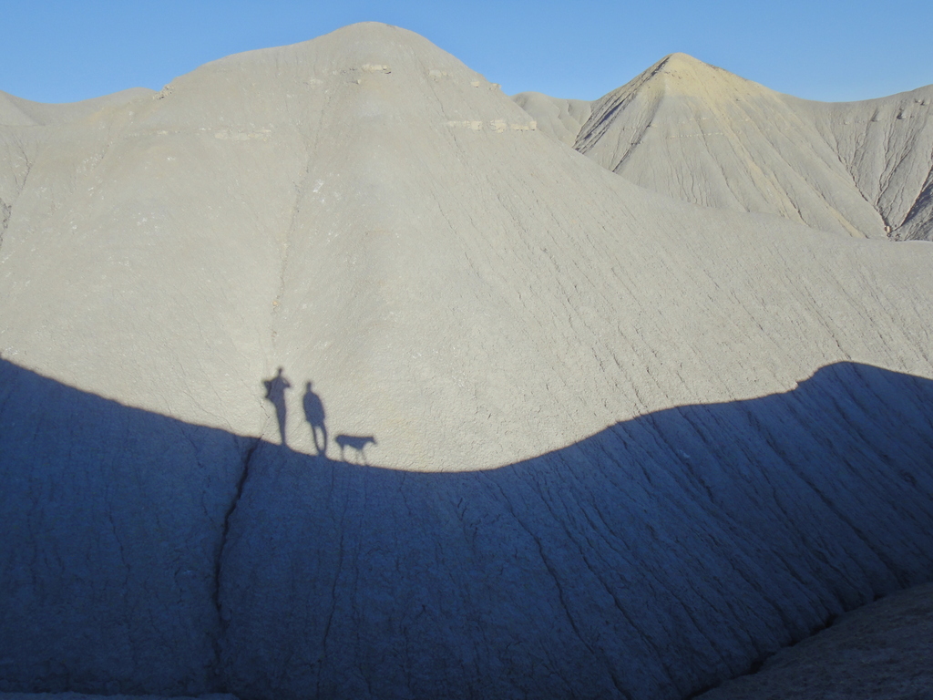 Shadow People - Two humans and a dog - North Caineville Mesa