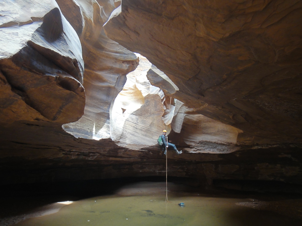 Tom in the Gravel Rappel