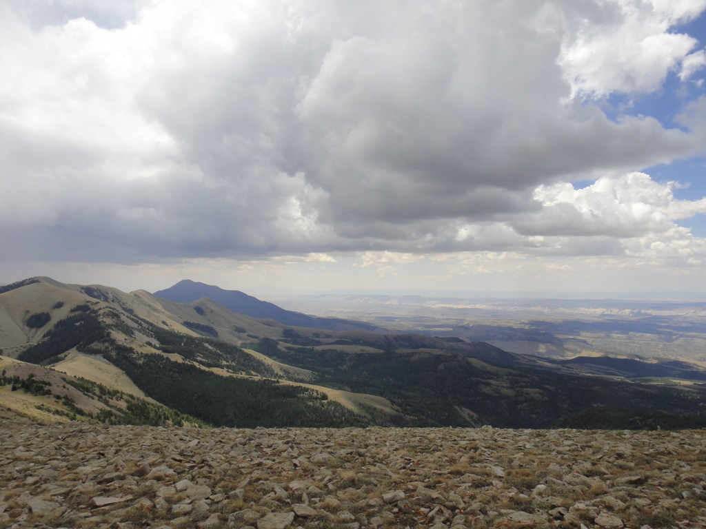 Looking north toward the San Rafael Swell from along the final ridge