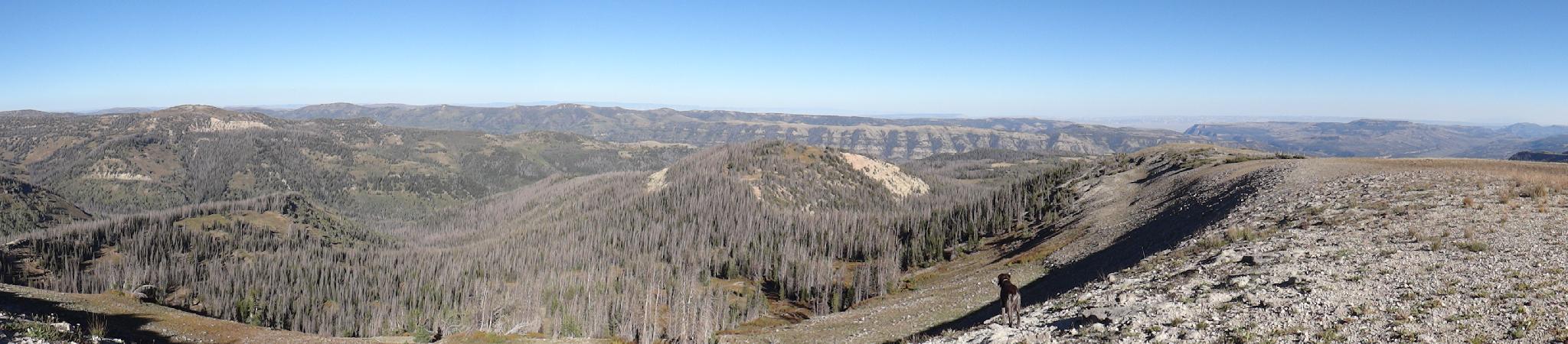 Panorama from the summit of south tent mountain