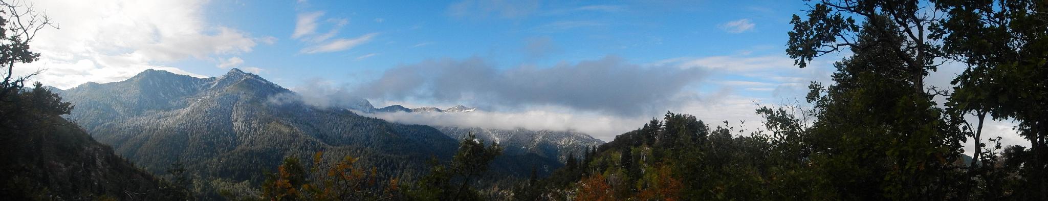 Great panorama of the peaks on the south side of Millcreek Canyon