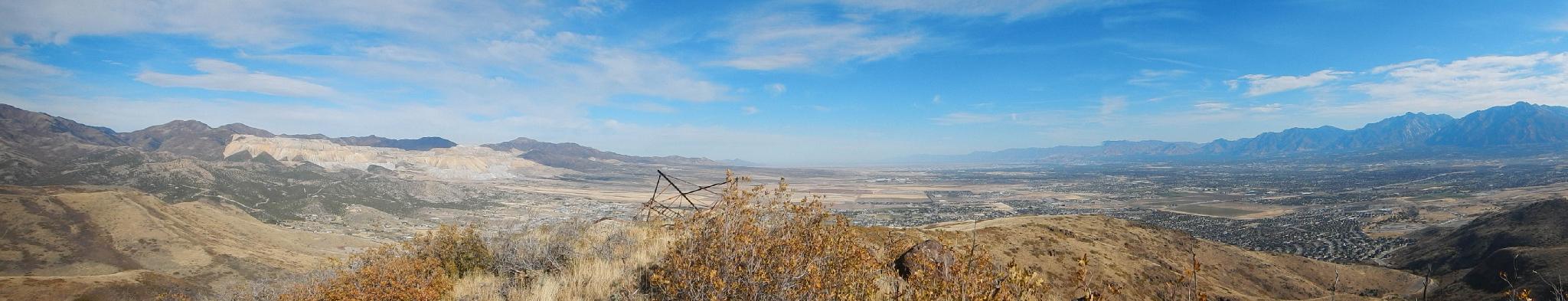 Panorama from South Mountain summit in the Traverse Mountains