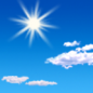 Sunny, with a high near 34. Wind chill values as low as 10. Southwest wind 13 to 18 mph. 
