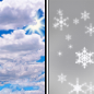 A slight chance of thunderstorms and a slight chance of rain and snow showers after 3pm. Partly sunny. High near 44, with temperatures falling to around 42 in the afternoon. South southeast wind around 7 mph.