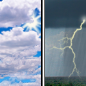 A chance of rain showers before 3pm, then a slight chance of showers and thunderstorms. Mostly cloudy, with a high near 56. Chance of precipitation is 30%.